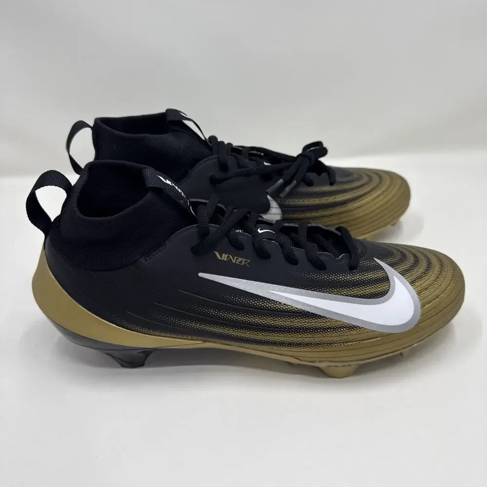 New Nike Vapor Pro 1 Football Cleats Black Metallic Gold FB3298-003 Men’s 11.5